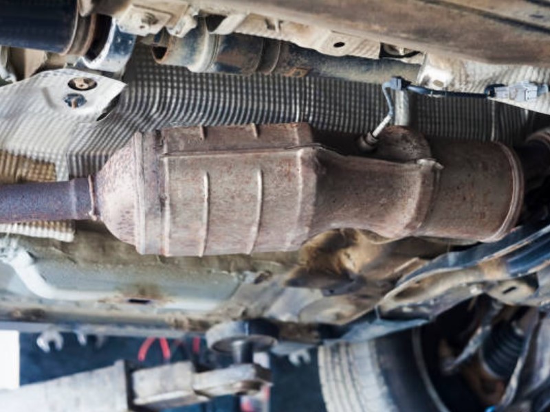 rust damage on the exhaust system