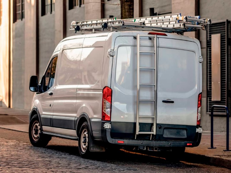 Many steel roof racks for commercial vehicles